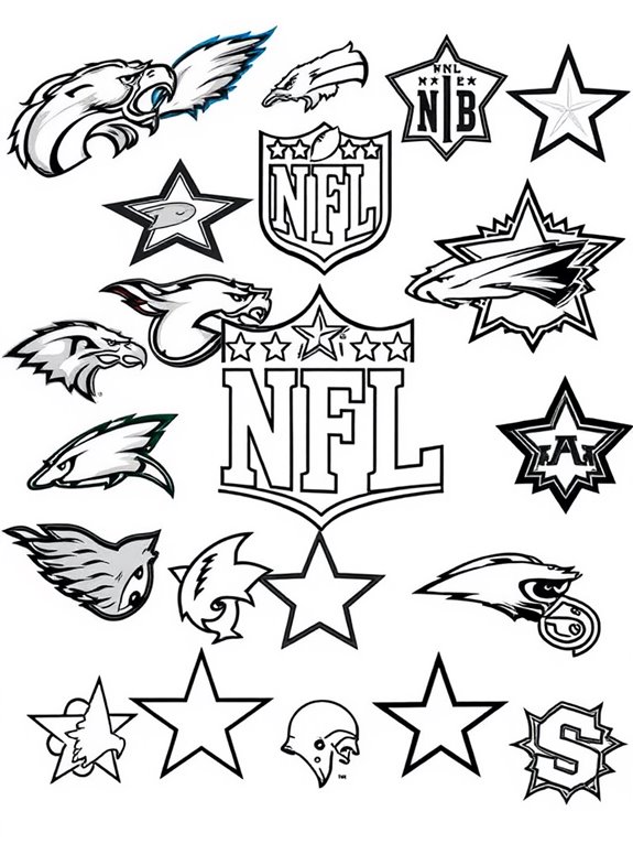 nfl team logos coloring