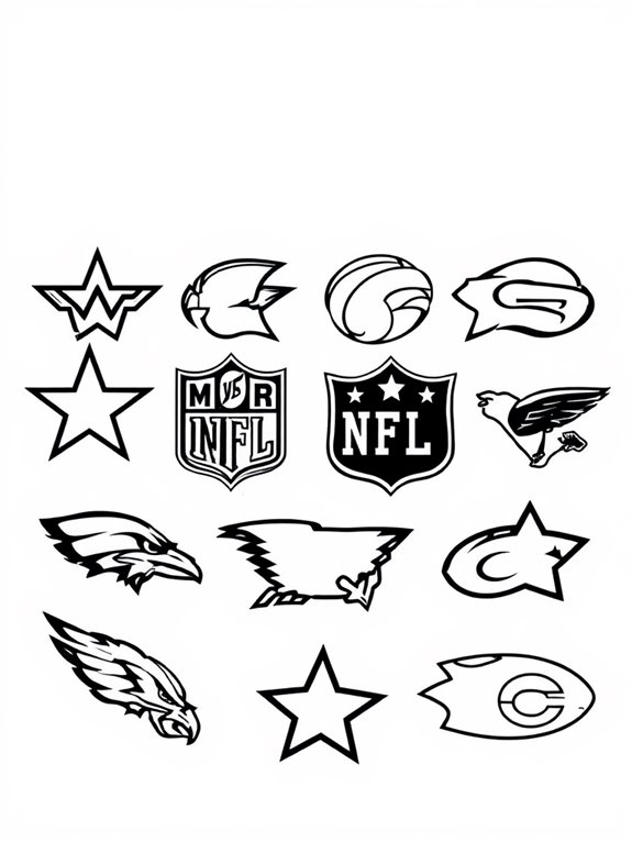 nfl team logos coloring