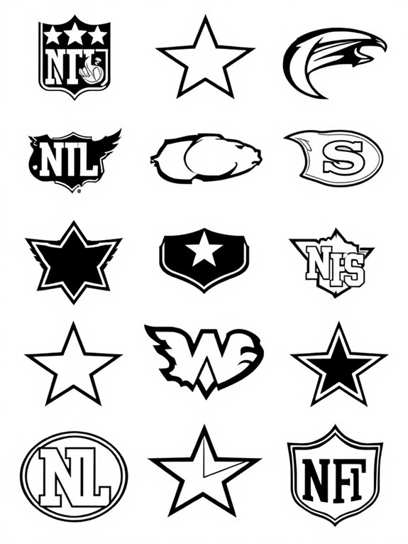 nfl team logos coloring page