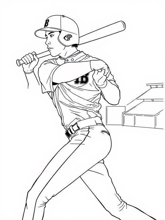 ohtani coloring page design