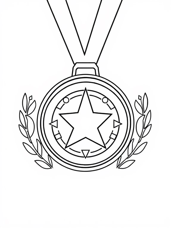 olympic games medal coloring page