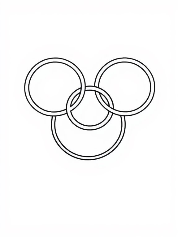 olympic rings coloring page