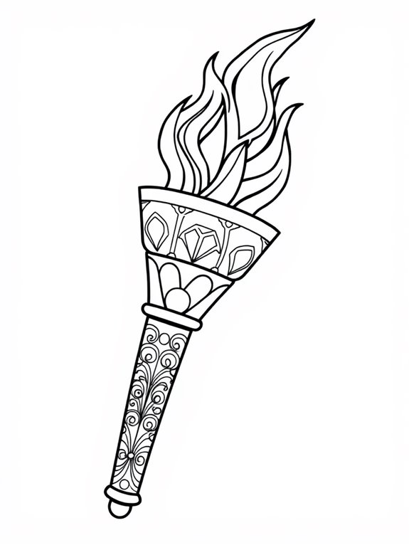 olympic torch coloring page