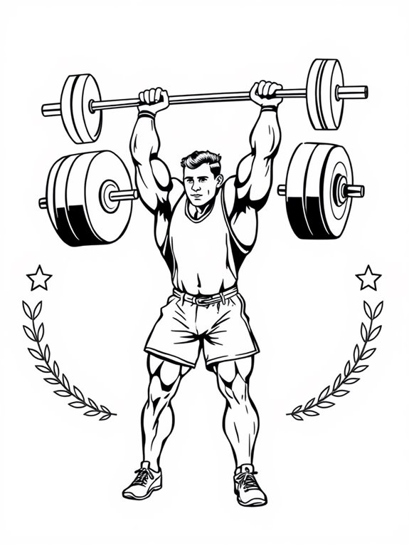 olympic weightlifting champions coloring page