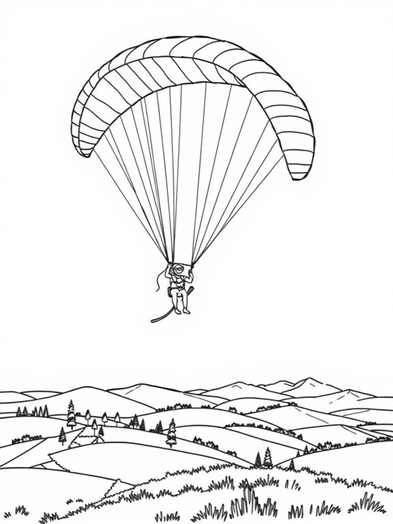 paragliding balloon coloring activity