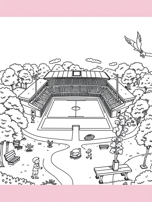 park football stadium coloring