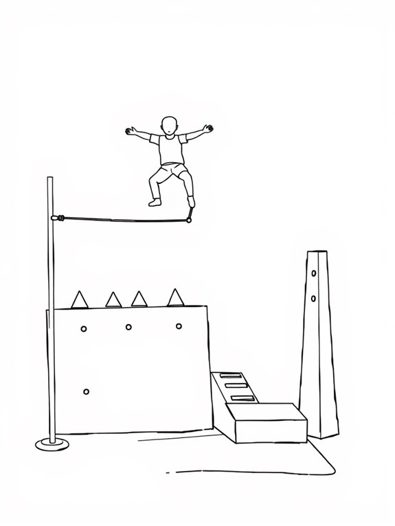 parkour obstacle course coloring page