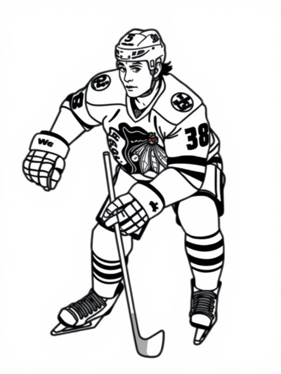 patrick kane hockey coloring page