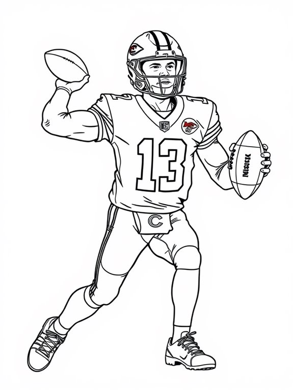 patrick mahomes coloring page