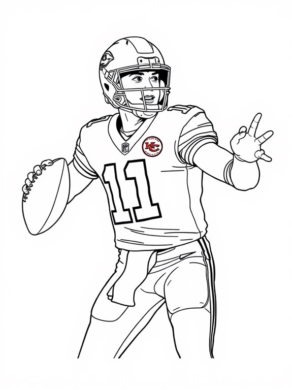 patrick mahomes coloring page