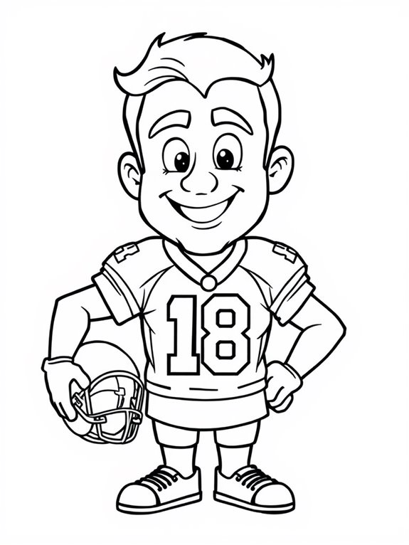 peyton manning coloring activity