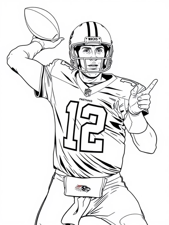 peyton manning football coloring page