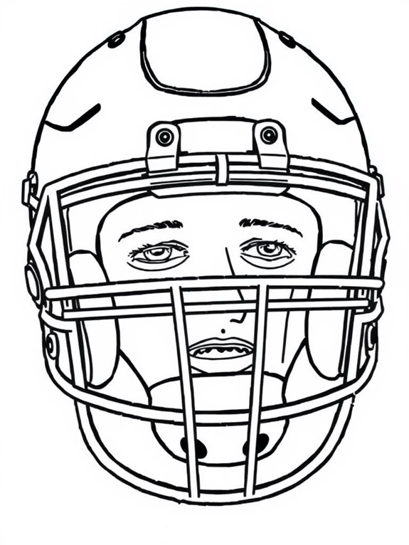 peyton manning helmet coloring page