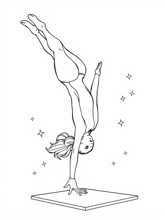 playful gymnastics coloring page