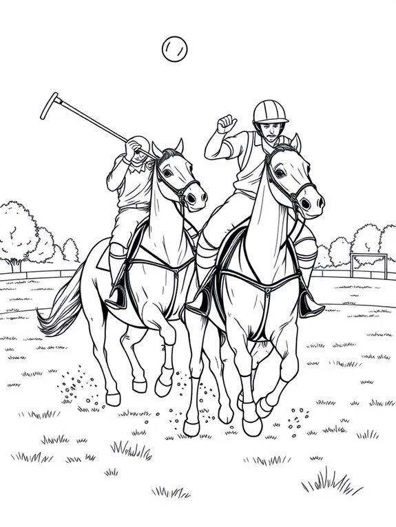 polo activity coloring page