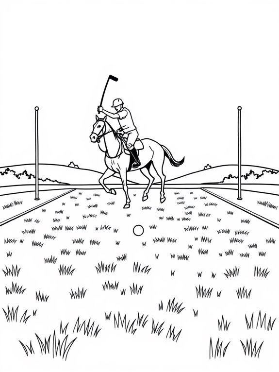 polo field coloring page