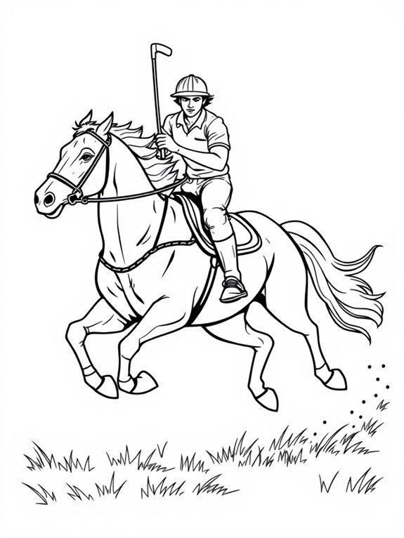 polo horse coloring activity