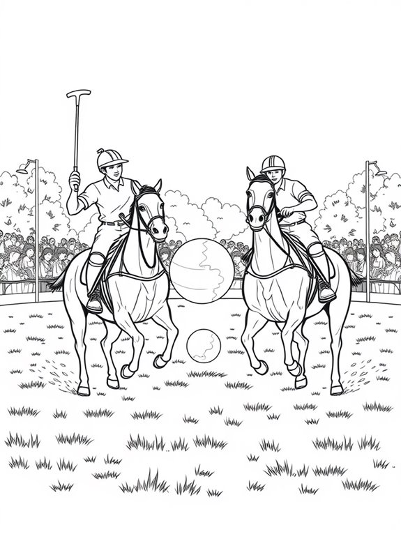 polo match coloring page