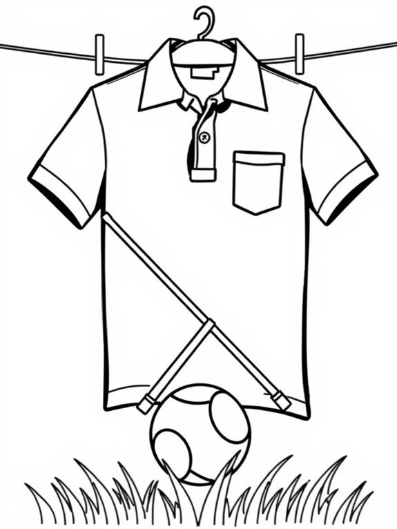 polo themed coloring activity