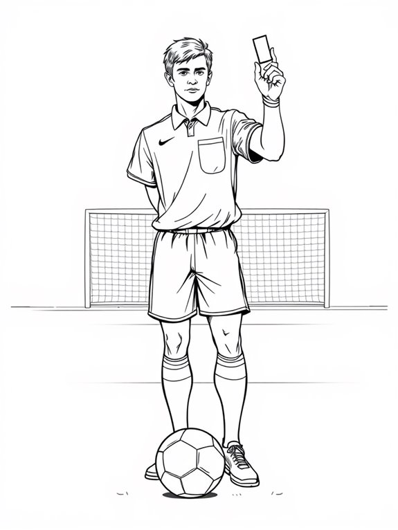 referee blowing whistle illustration