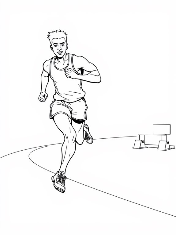 relay race coloring page