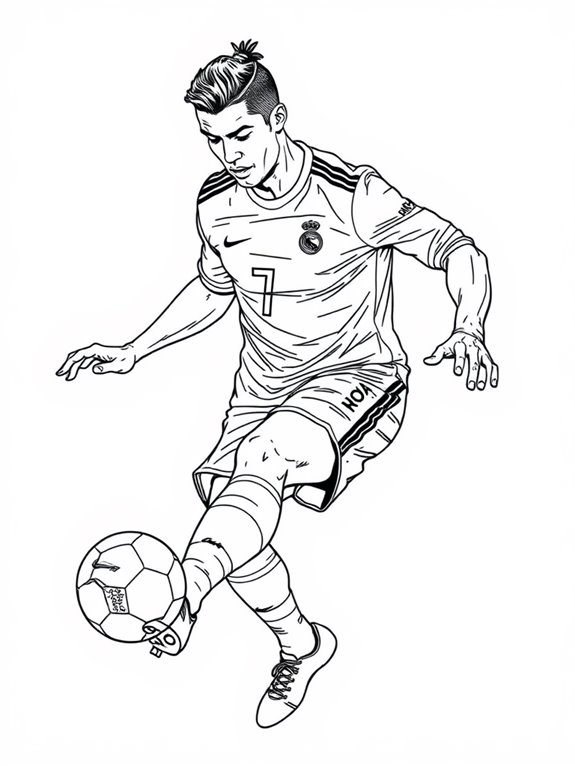 ronaldo coloring page design