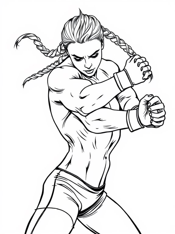 ronda rousey action illustration