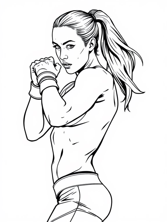 ronda rousey coloring page