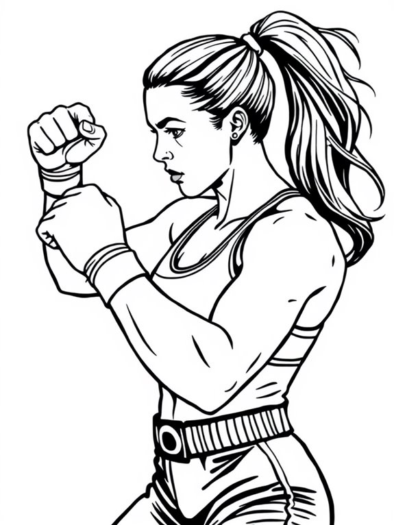 ronda rousey coloring page