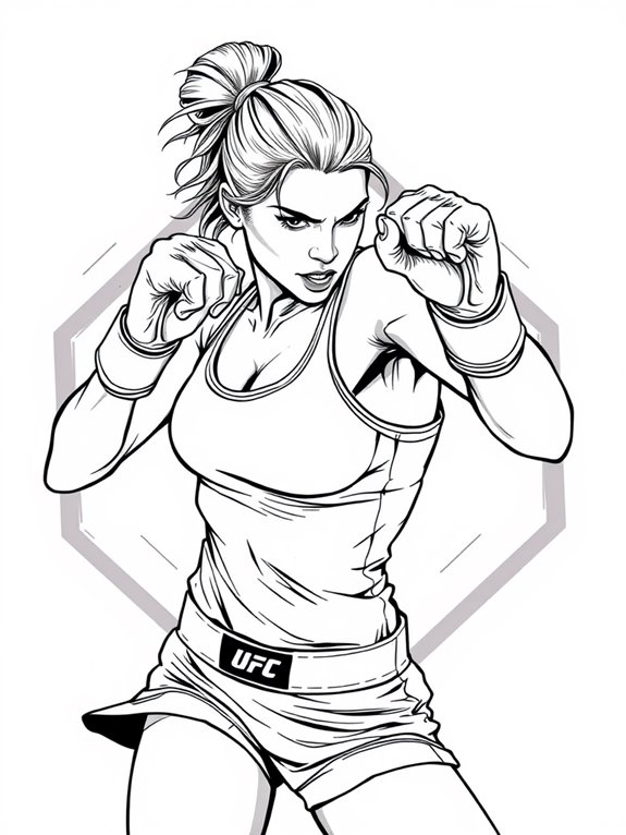 ronda rousey coloring page