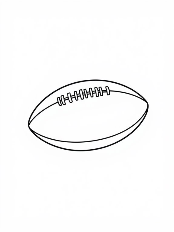 rugby ball coloring activity