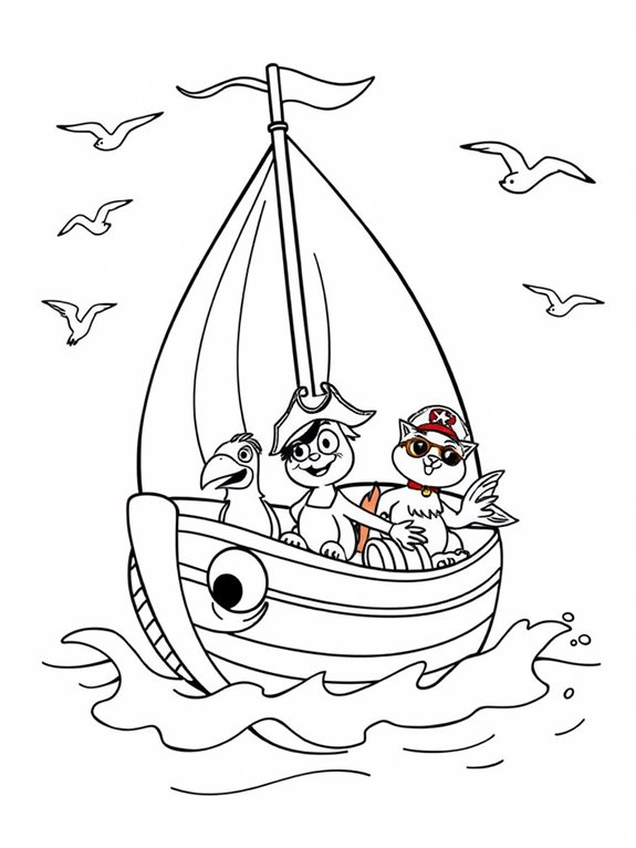 sailing adventure coloring fun