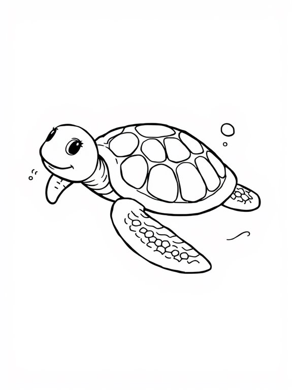 sea turtle coloring page