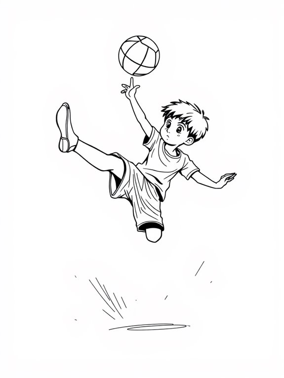 sepak takraw coloring page