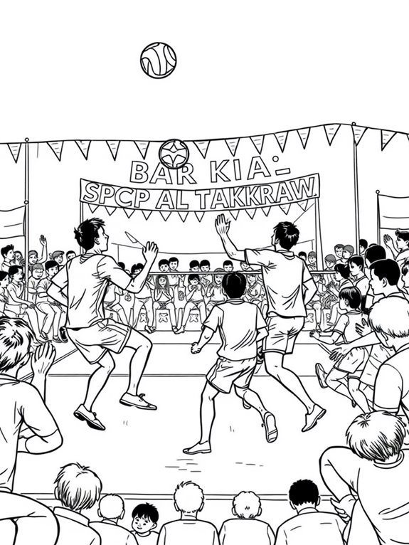 sepak takraw festival coloring