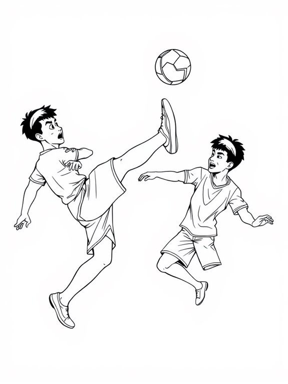 sepak takraw player poses