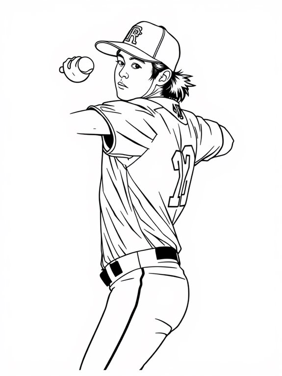 shohei ohtani coloring page