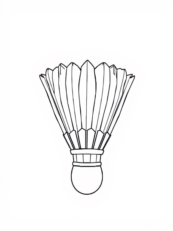 shuttlecock coloring page activity