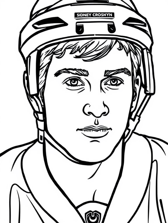 sidney crosby coloring page