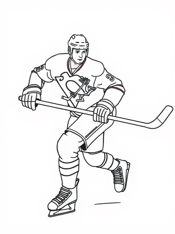 sidney crosby coloring page