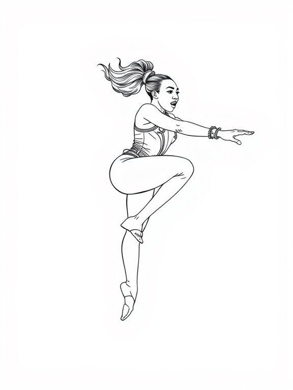 simone biles coloring page