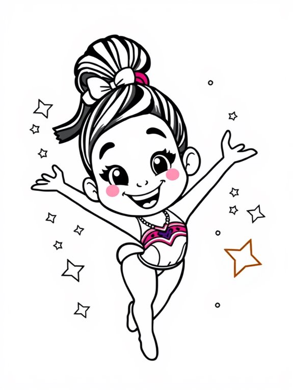 simone biles coloring page