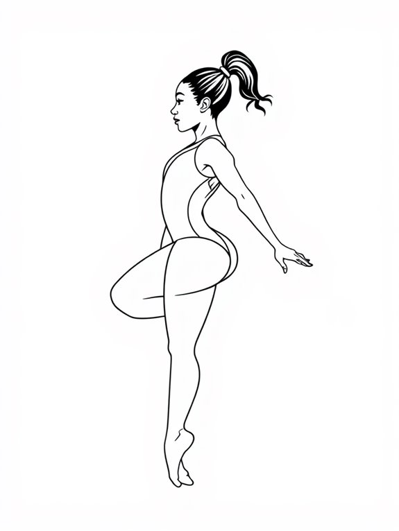 simone biles coloring page