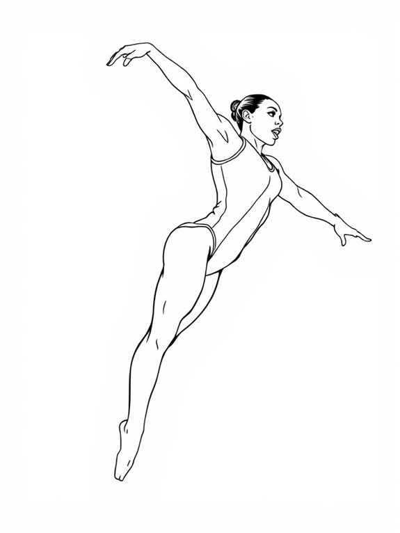 simone biles gymnastics coloring page