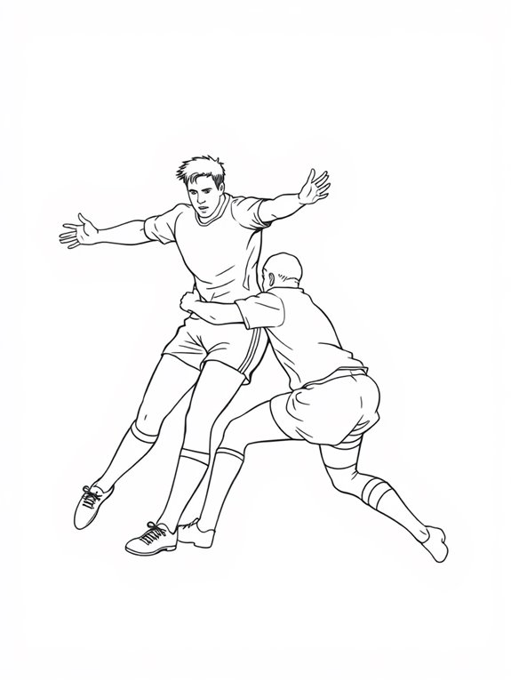 simple rugby tackle illustration