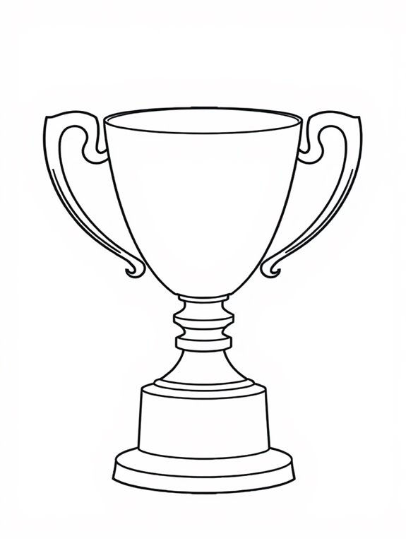 simple sports trophy coloring