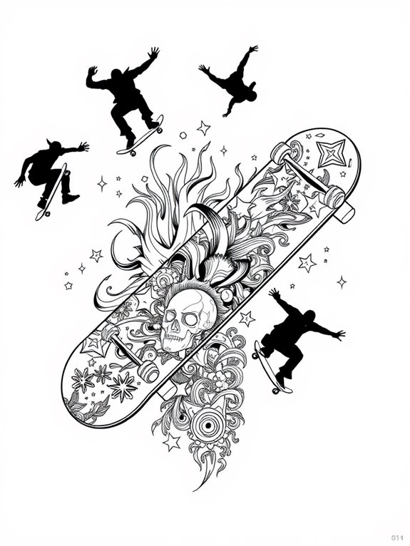 skateboarding cool design art