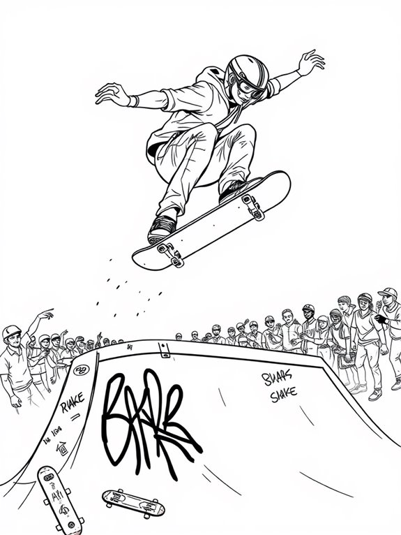 skateboarding extreme sports art