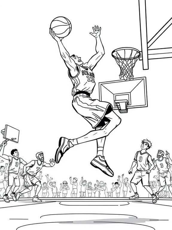 slam dunk coloring page