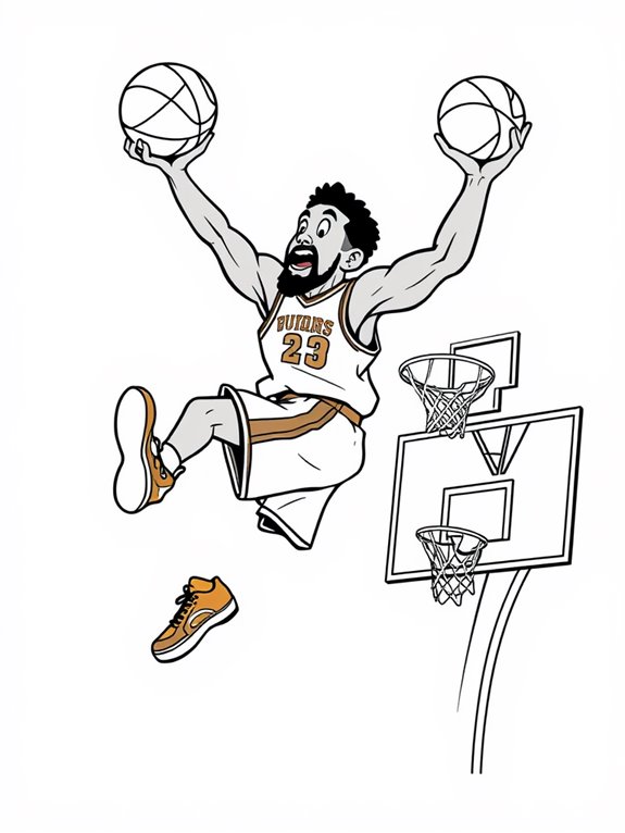 slam dunk coloring page